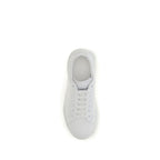 Dolce & Gabbana White Calf Leather Bos Taurus Low Top Sneakers