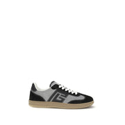 Balmain Gray Calf Leather Bos Taurus Low Top Sneakers - Zachava