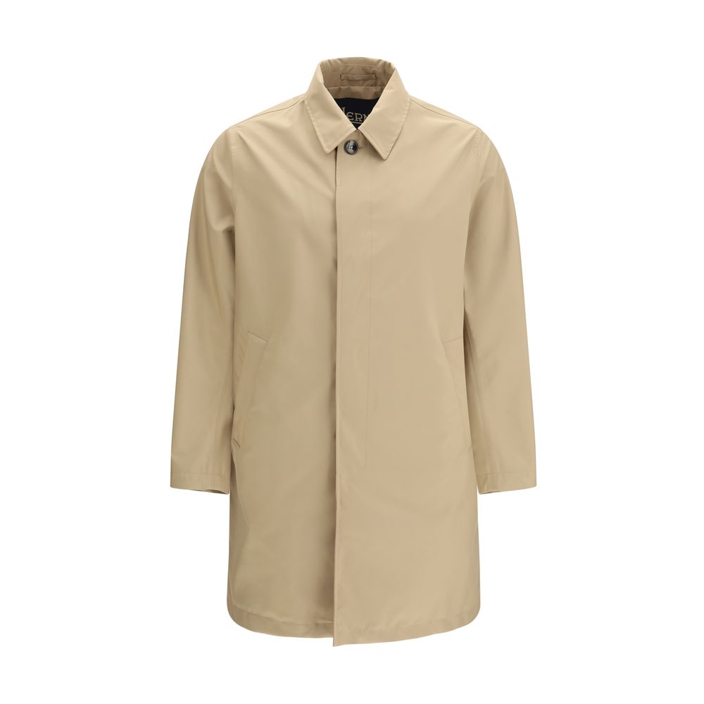 Herno Beige Polyester Trench Coat - Zachava
