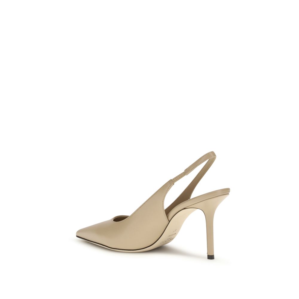 Jimmy Choo Beige Calf Leather Bos Taurus Platform Pumps