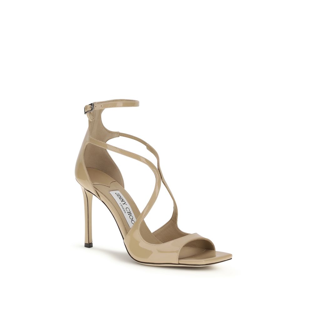 Jimmy Choo Multicolor Calf Leather Bos Taurus Stiletto Heel Sandals