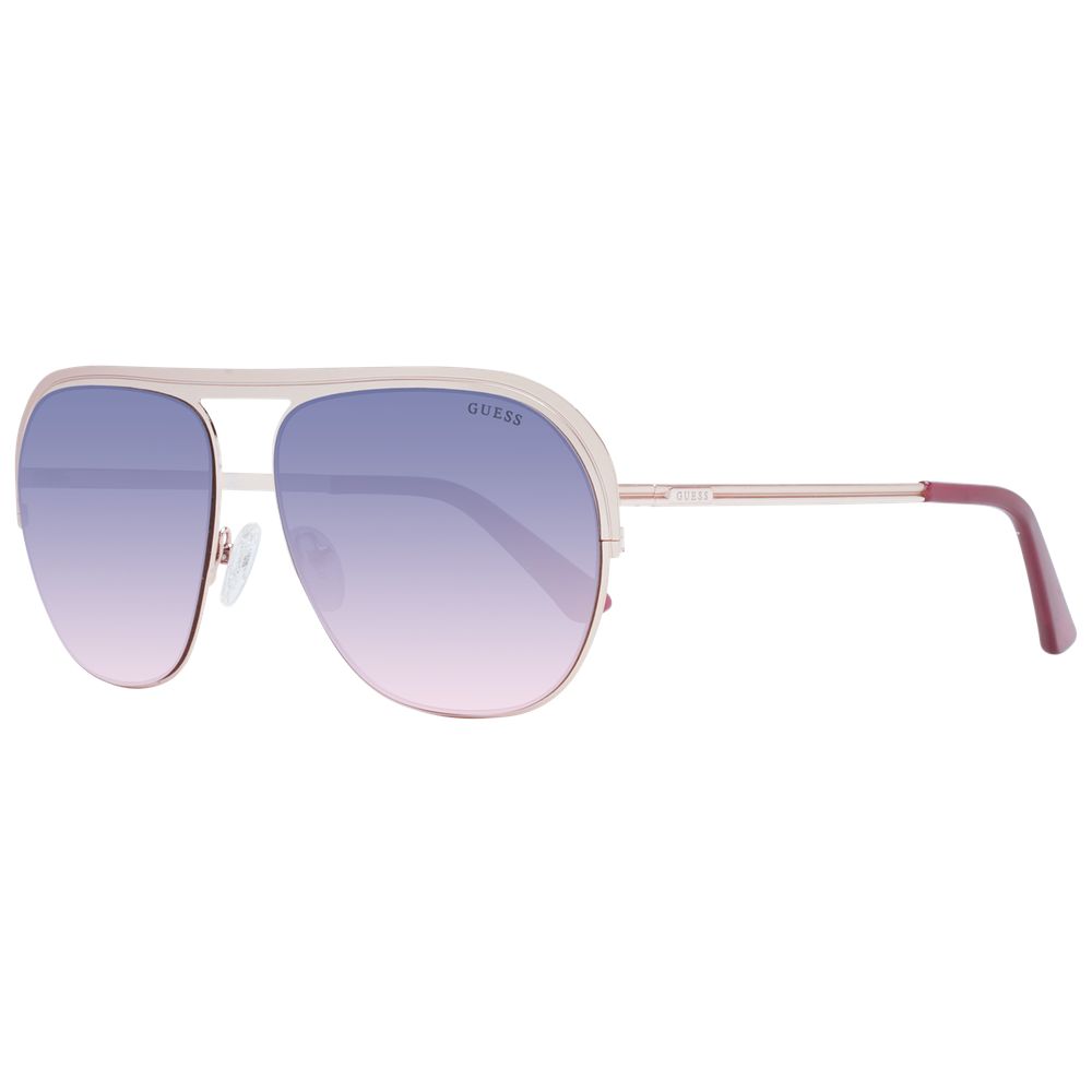 Guess Unisex Aviator Sunglasses – Rose Gold Metal