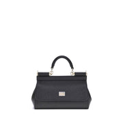 Dolce & Gabbana Black Calf Leather Bos Taurus Handbag