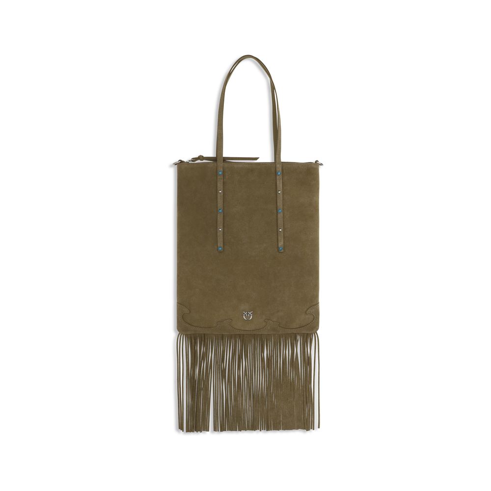 PINKO Bicolor Calf Leather Bos Taurus Shoulder Bag - Zachava