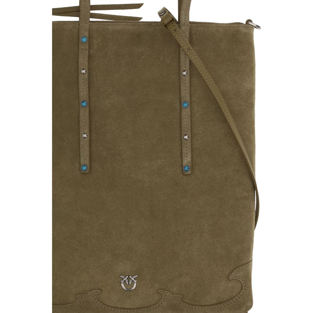 PINKO Bicolor Calf Leather Bos Taurus Shoulder Bag - Zachava