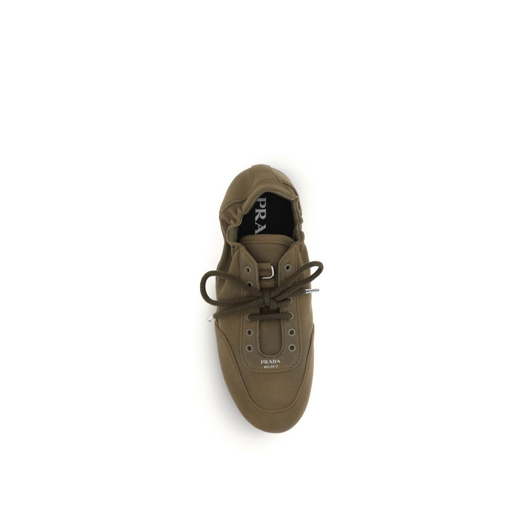 Prada Bicolor Cotton Athletic Sneakers - Zachava