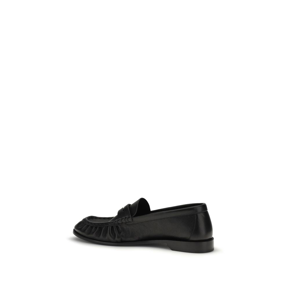 Saint Laurent Black Calf Leather Bos Taurus Slip-On Loafers for Men