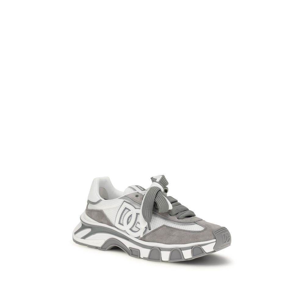 Dolce & Gabbana Gray Calf Leather Bos Taurus Athletic Sneakers - Zachava