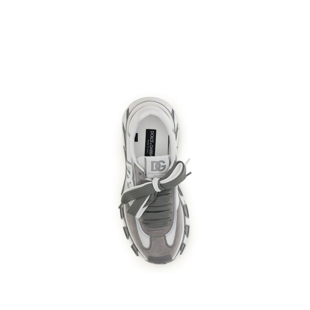 Dolce & Gabbana Gray Calf Leather Bos Taurus Athletic Sneakers - Zachava