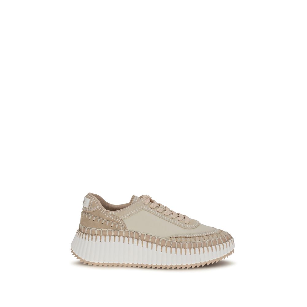 Chloé Beige Calf Leather Bos Taurus Chunky Sneakers Main image