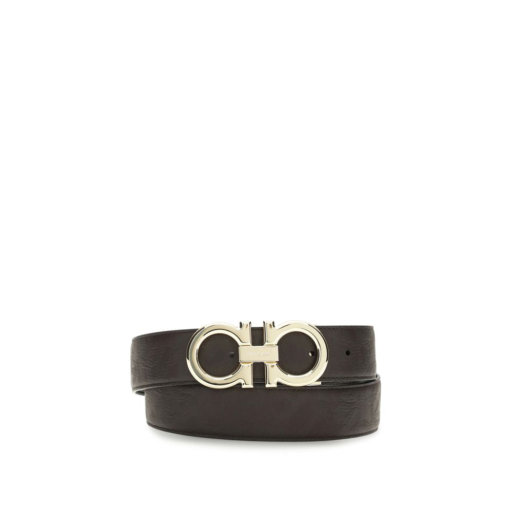 Ferragamo Brown Calf Leather Bos Taurus Regular Belt for Men