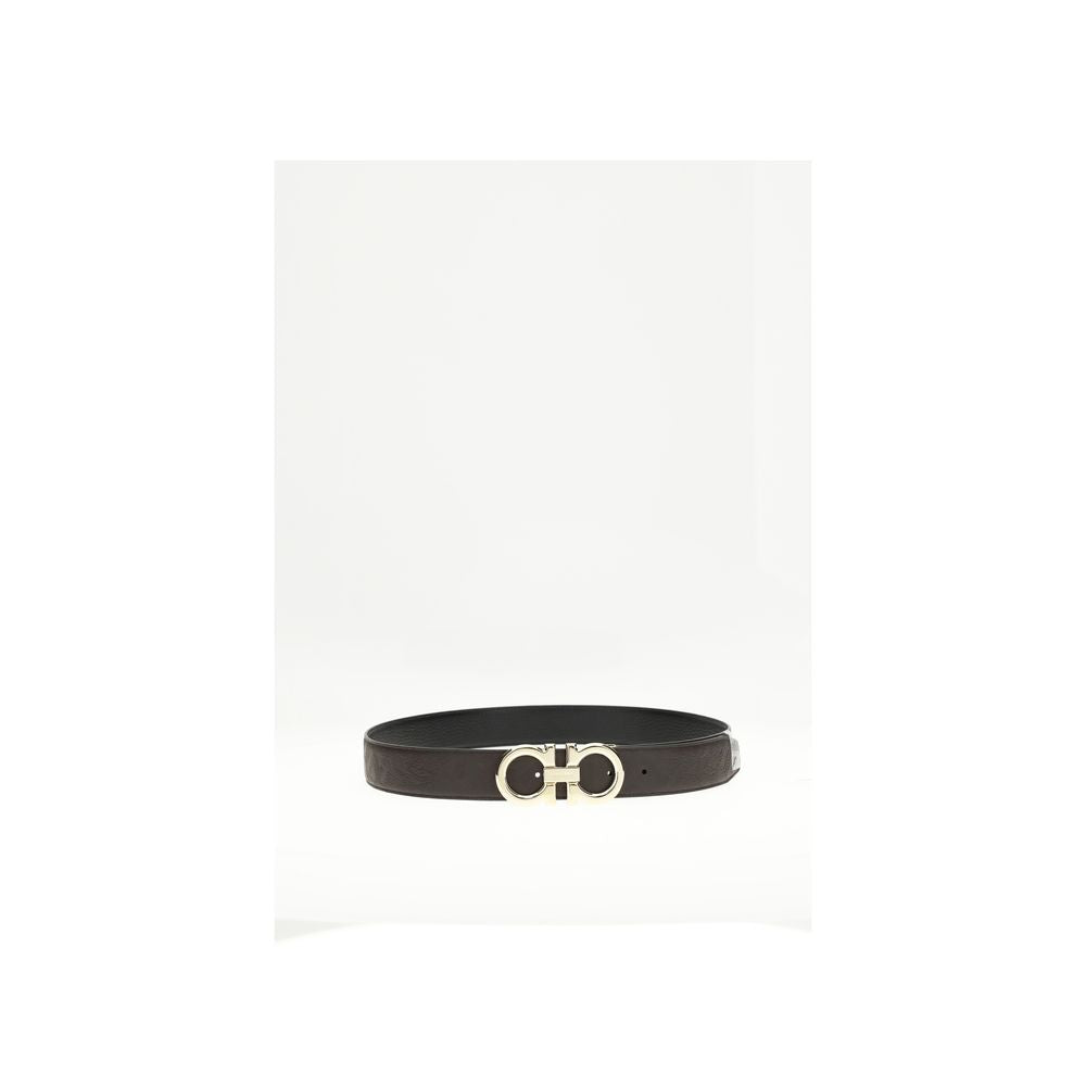 Ferragamo Brown Calf Leather Bos Taurus Regular Belt for Men