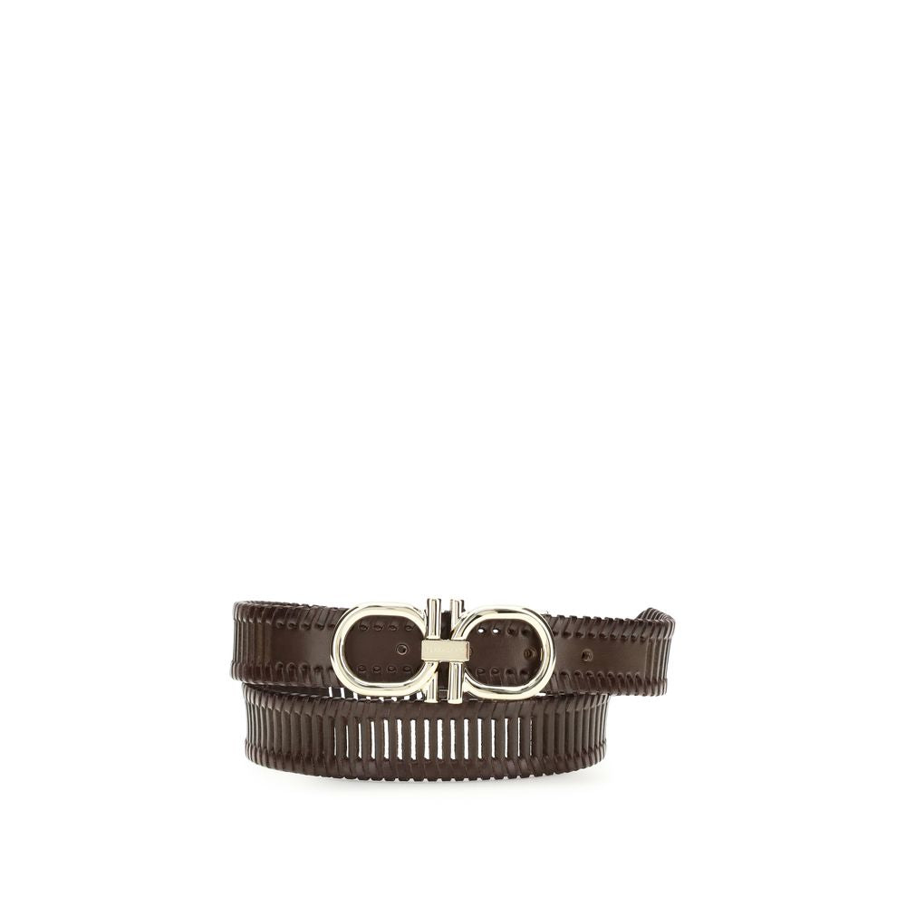 Ferragamo Brown Calf Leather Bos Taurus Regular Belt - Zachava