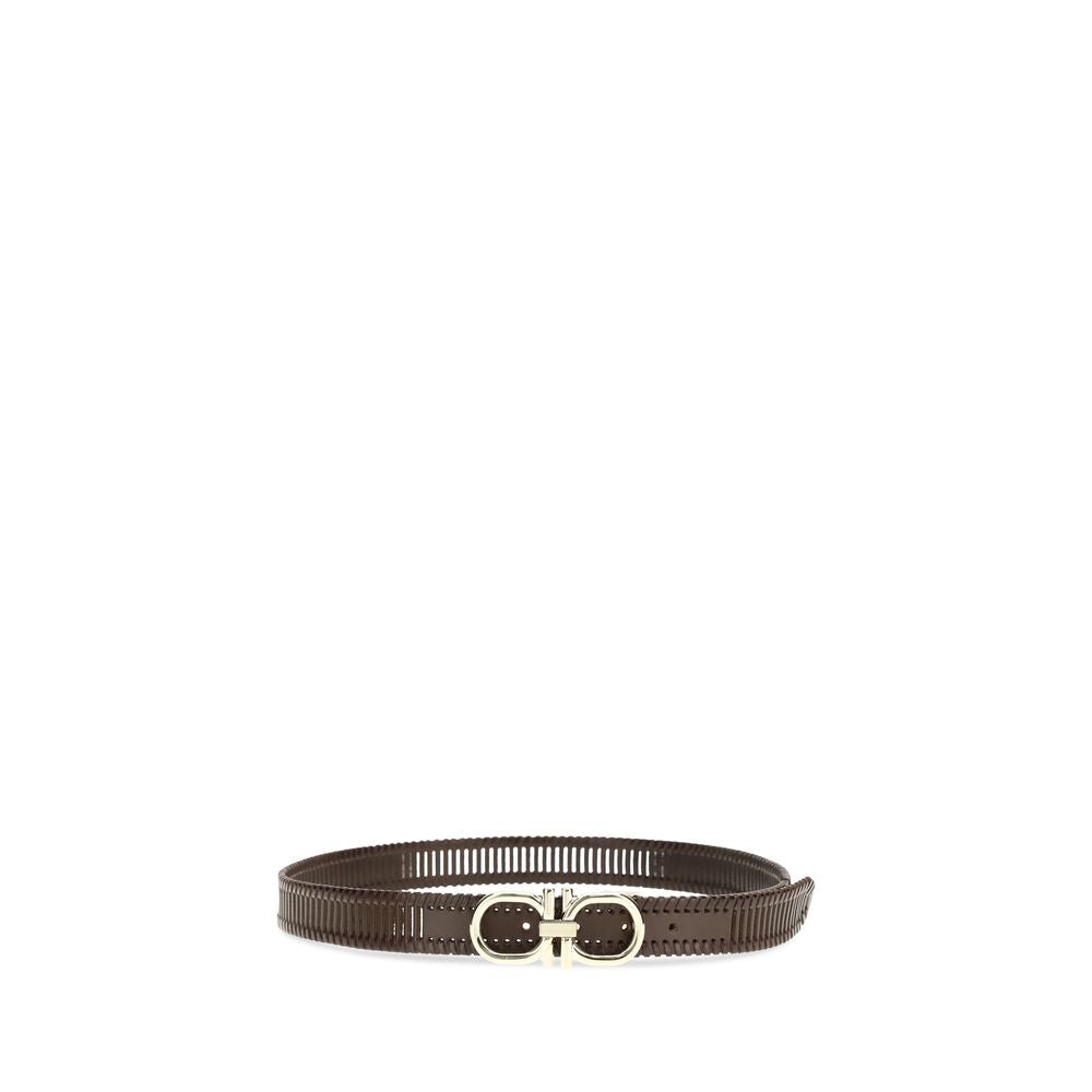 Ferragamo Brown Calf Leather Bos Taurus Regular Belt - Zachava