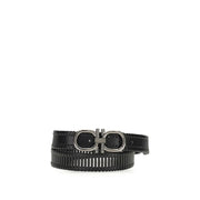 Ferragamo Black Calf Leather Bos Taurus Regular Belt - Zachava