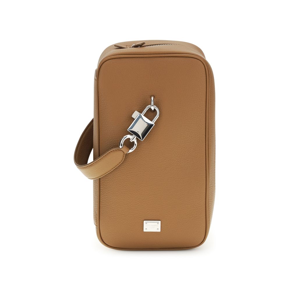 Dolce & Gabbana Brown Calf Leather Bos Taurus Handbag - Zachava