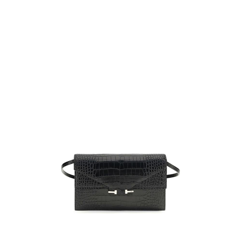 Tom Ford Black Calf Leather Bos Taurus Shoulder Bag - Zachava Main image