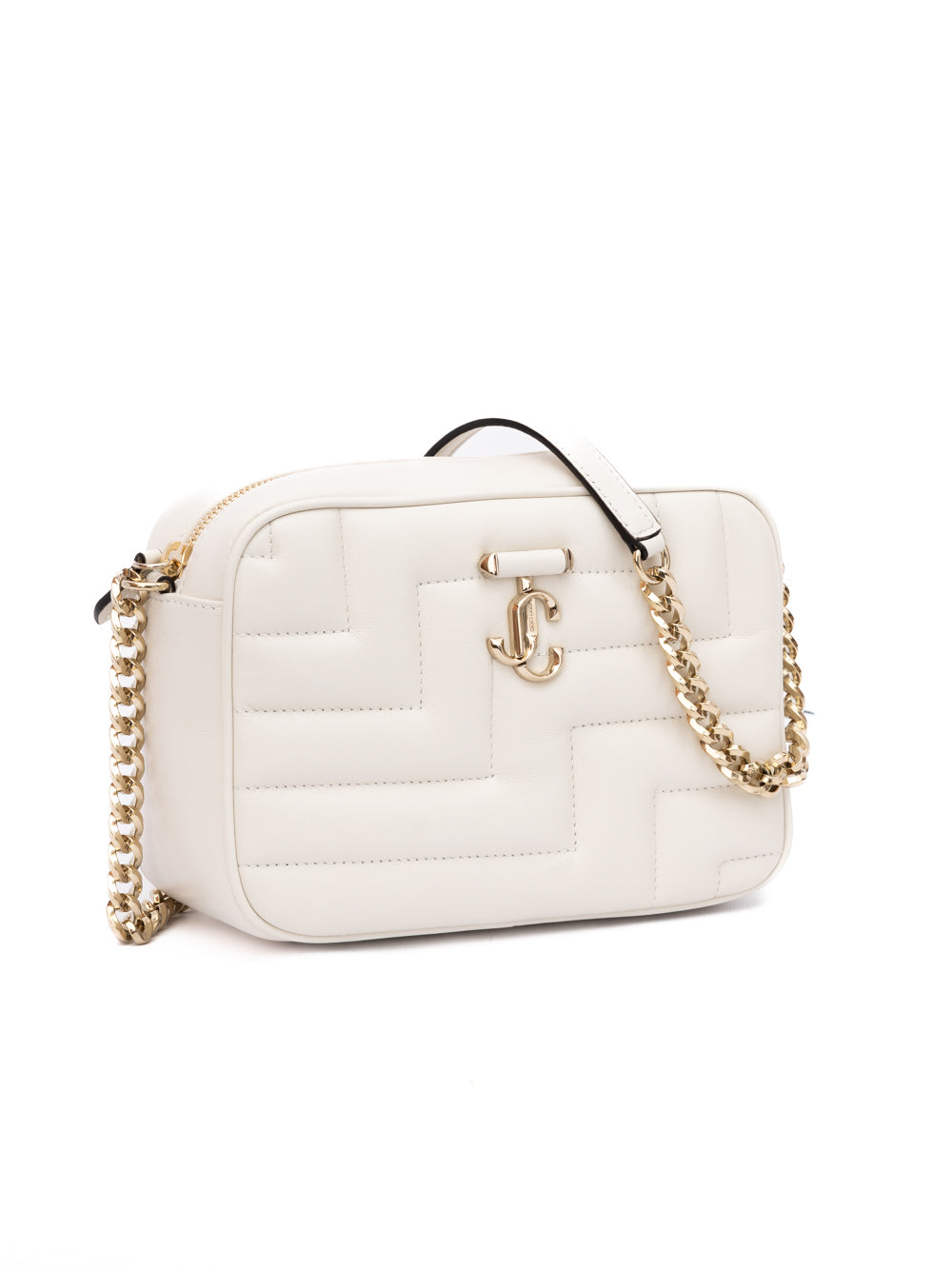 Jimmy Choo White Leather Avenue Camera Crossbody Bag - Zachava