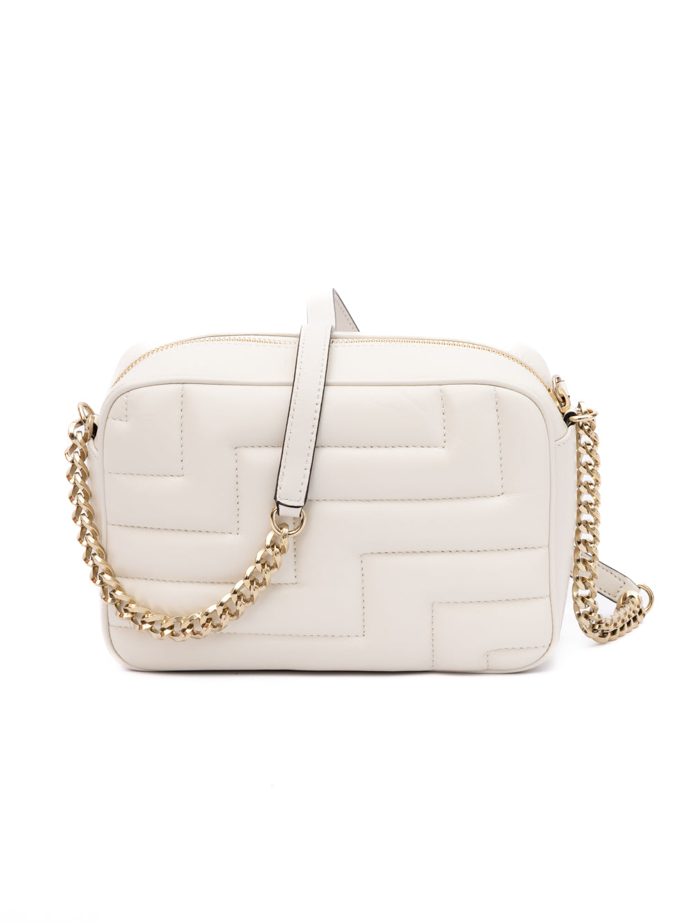 Jimmy Choo White Leather Avenue Camera Crossbody Bag - Zachava