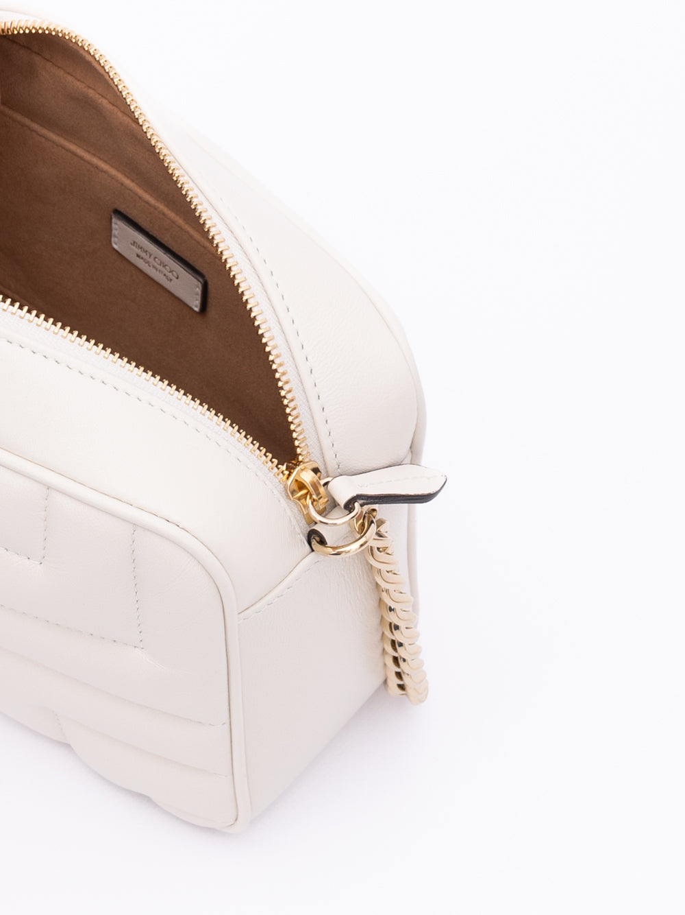 Jimmy Choo White Leather Avenue Camera Crossbody Bag - Zachava