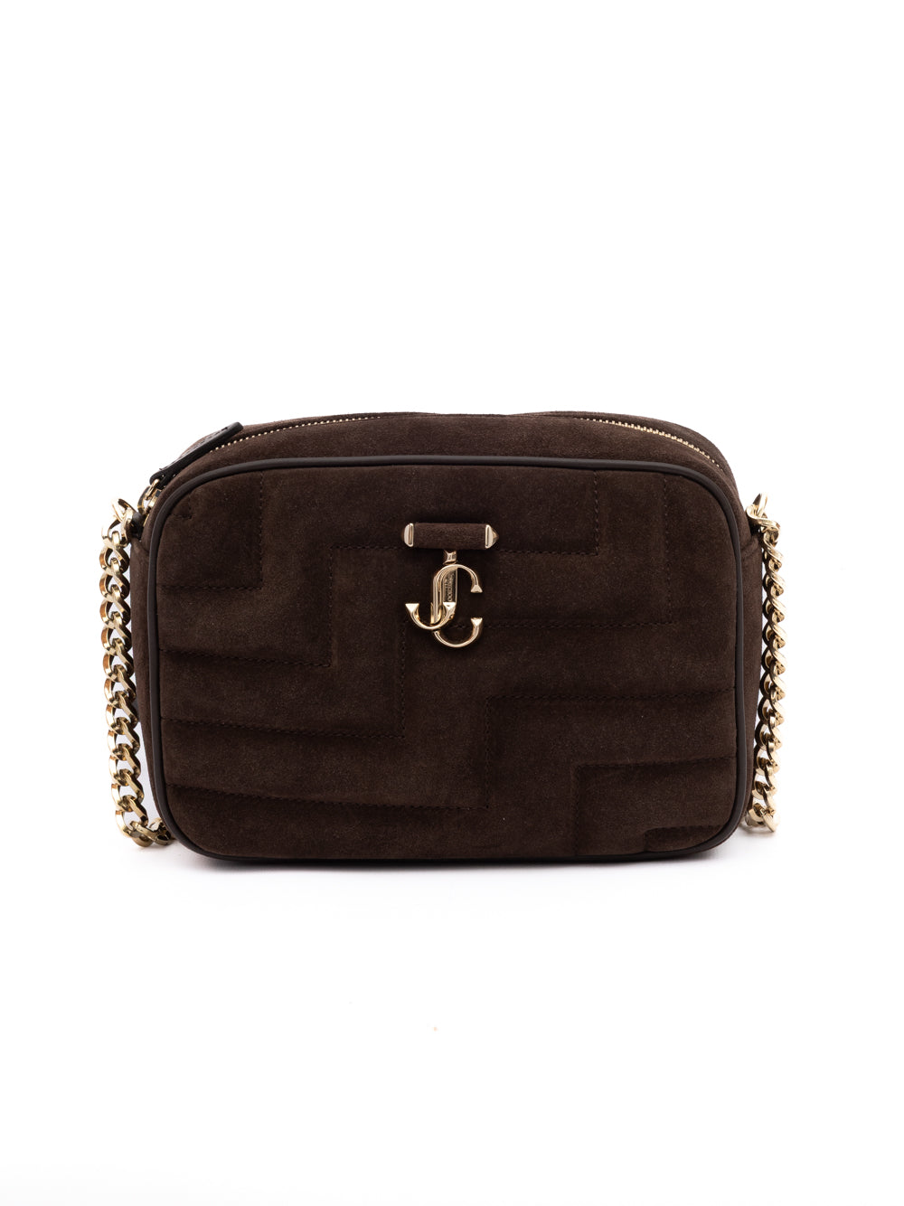 Jimmy Choo Brown Suede Avenue Camera Crossbody Bag - Zachava