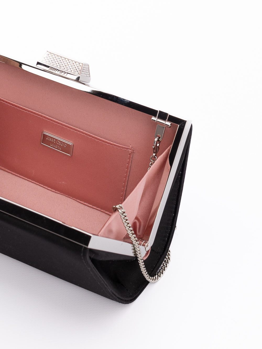 Jimmy Choo Black Satin Crossbody Bag - Zachava
