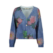 Desigual Blue Cotton Womens Cardigan - Zachava