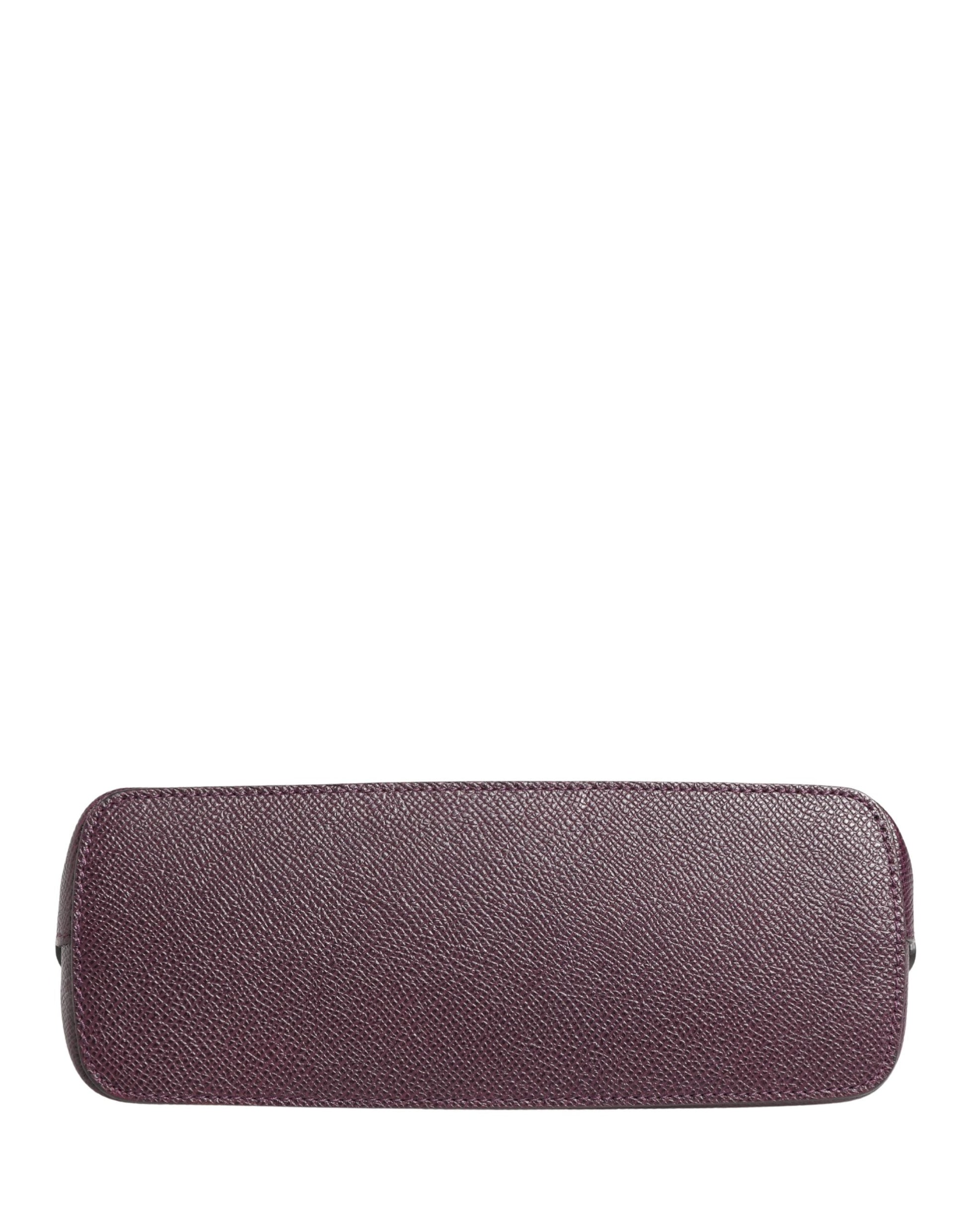 Dolce & Gabbana Dark Purple Leather DG Logo Zip Around Hand Purse Wallet Dolce & Gabbana