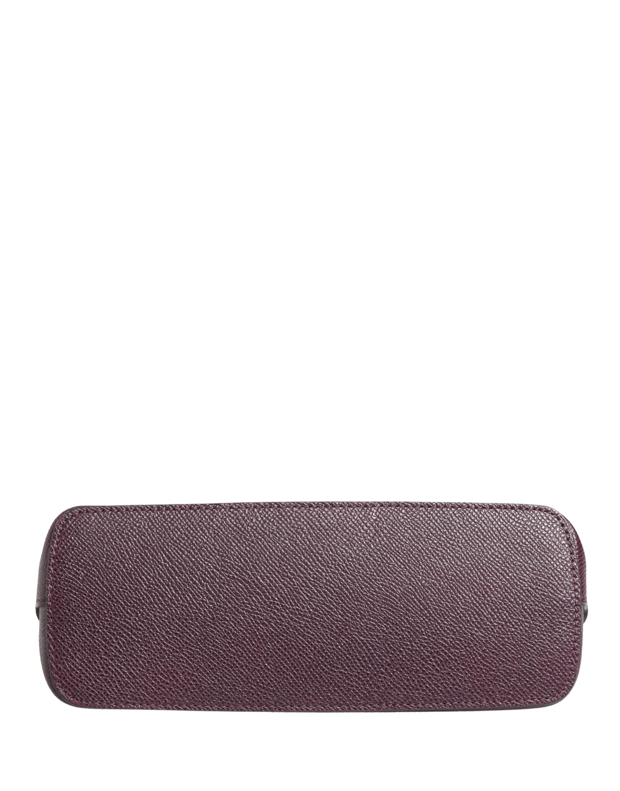 Dolce & Gabbana Dark Purple Leather DG Logo Zip Around Hand Purse Wallet Dolce & Gabbana