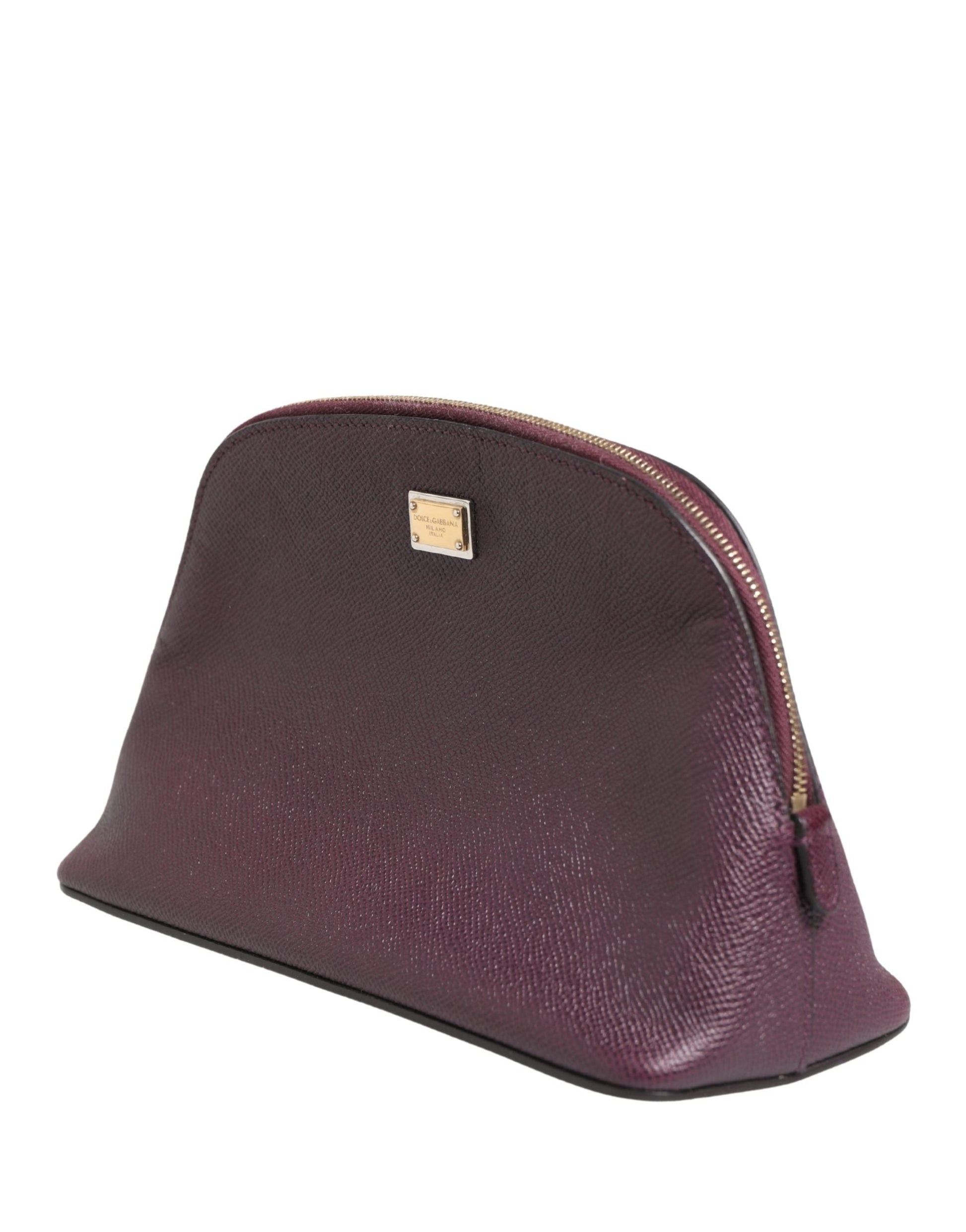 Dolce & Gabbana Dark Purple Leather DG Logo Zip Around Hand Purse Wallet Dolce & Gabbana