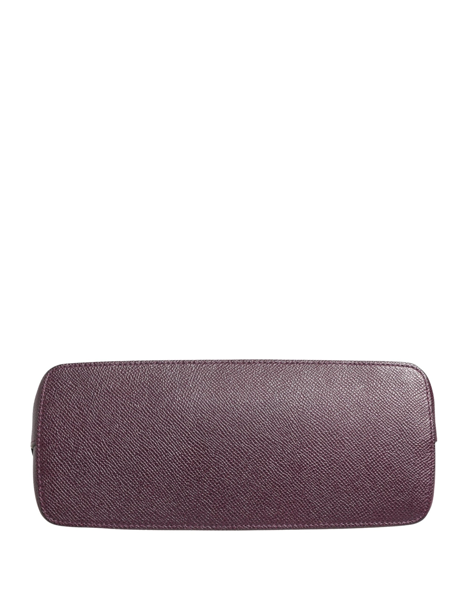 Dolce & Gabbana Dark Purple Leather DG Logo Zip Around Hand Purse Wallet Dolce & Gabbana