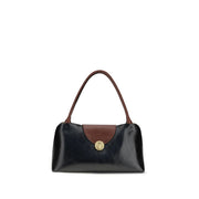 Versace Black Calf Leather Bos Taurus Shoulder Bag