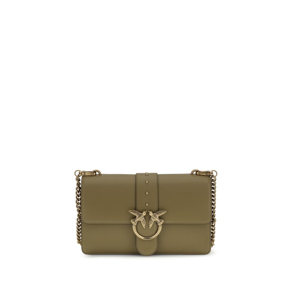 PINKO Bicolor Calf Leather Bos Taurus Shoulder Bag for Women