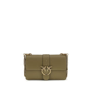 PINKO Bicolor Calf Leather Bos Taurus Shoulder Bag for Women