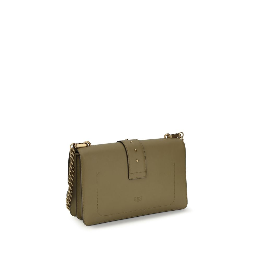 PINKO Bicolor Calf Leather Bos Taurus Shoulder Bag for Women