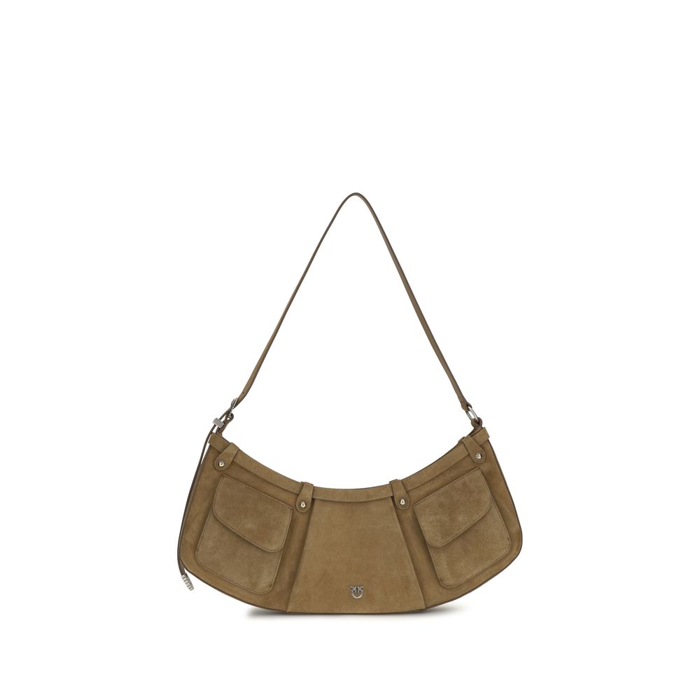 PINKO Beige Calf Leather Bos Taurus Shoulder Bag - Zachava