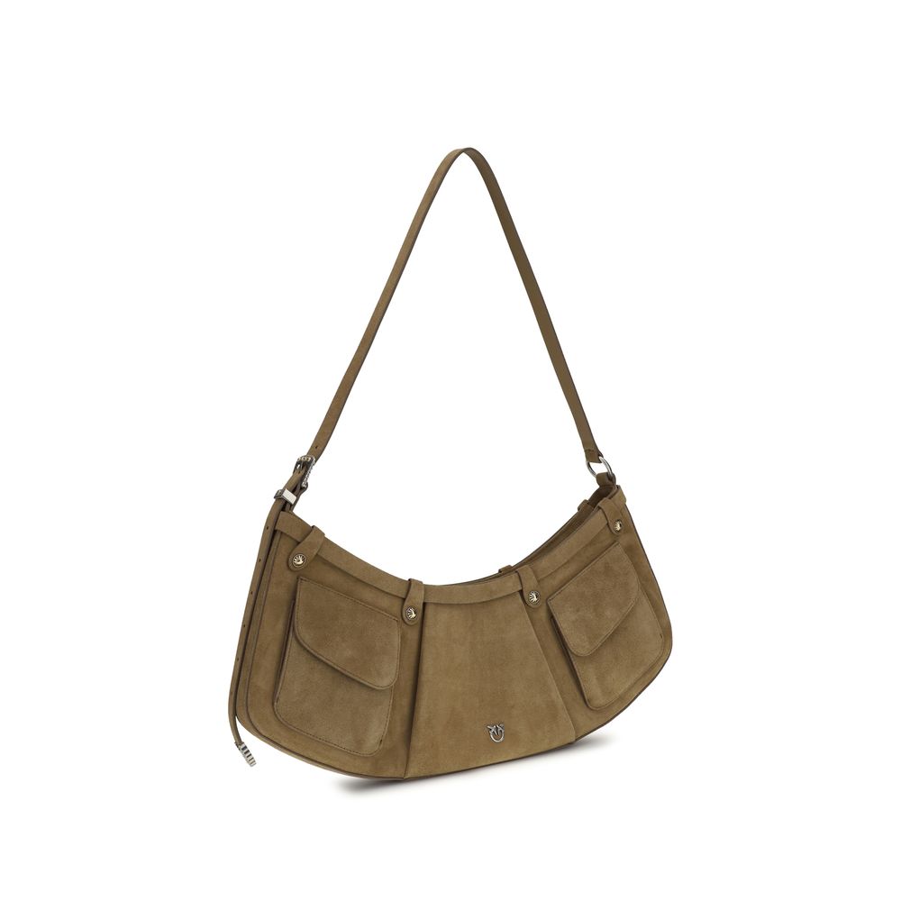 PINKO Beige Calf Leather Bos Taurus Shoulder Bag - Zachava