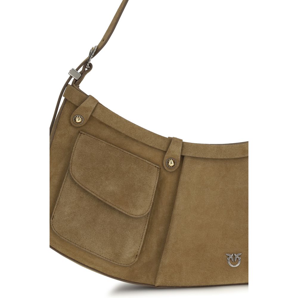 PINKO Beige Calf Leather Bos Taurus Shoulder Bag - Zachava
