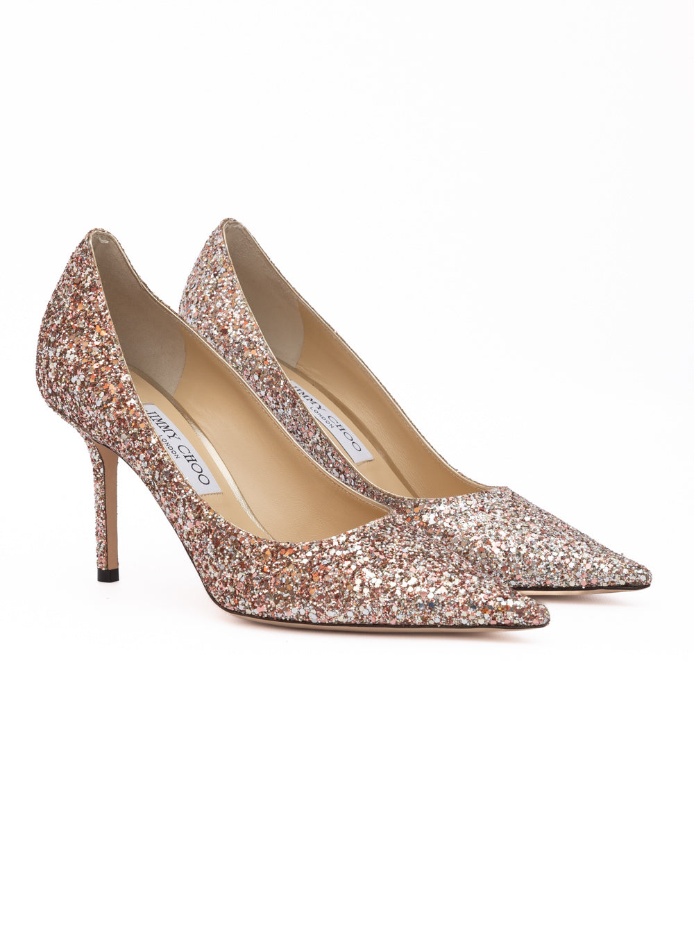 Jimmy Choo Rose Coarse Glitter Love 85 Pumps - Zachava