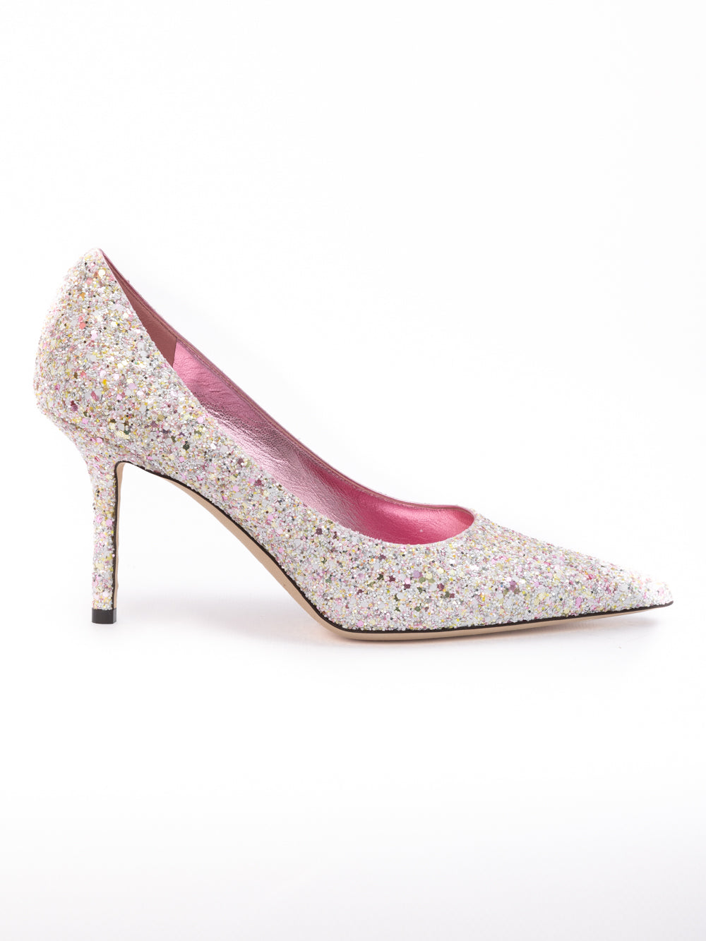 Jimmy Choo Candy Pink Glitter Love 85 Pumps - Zachava