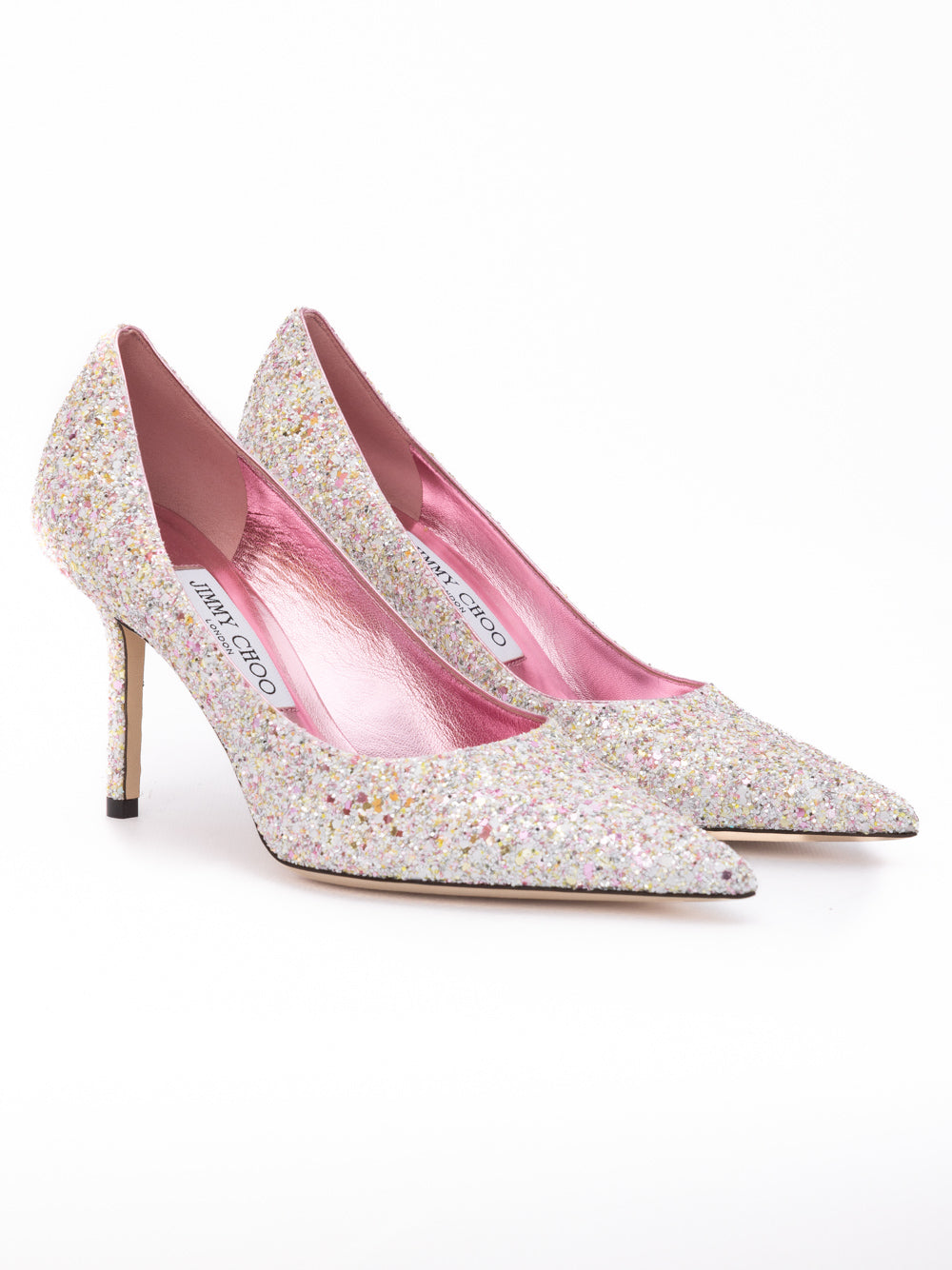 Jimmy Choo Candy Pink Glitter Love 85 Pumps - Zachava