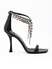 Jimmy Choo Black Leather Verity 100 Sandals - Zachava