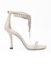 Jimmy Choo White Patent Leather Verity 100 Sandals - Zachava