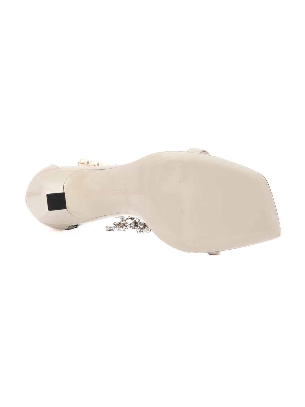 Jimmy Choo White Patent Leather Verity 100 Sandals - Zachava