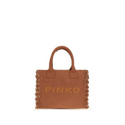 PINKO Brown Cotton Shoulder Bag - Zachava