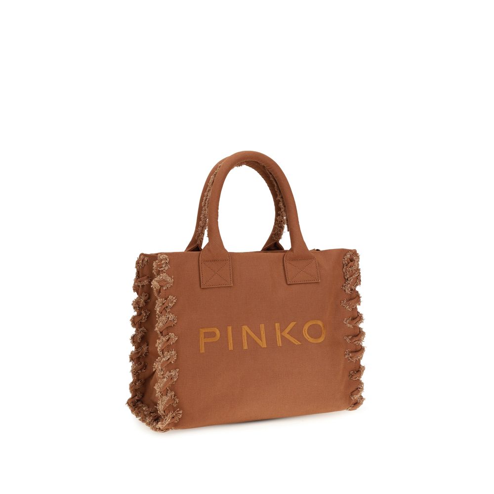 PINKO Brown Cotton Shoulder Bag - Zachava