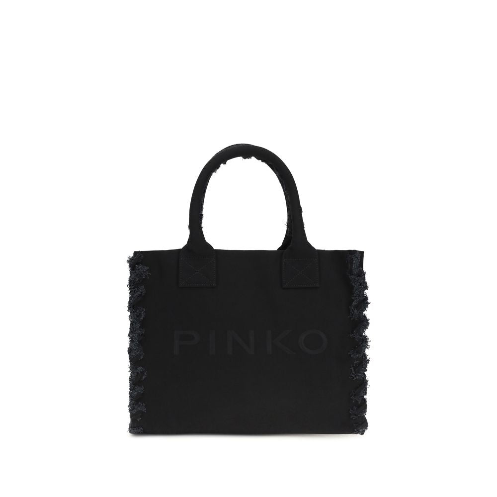 PINKO Black Cotton Shoulder Bag - Zachava