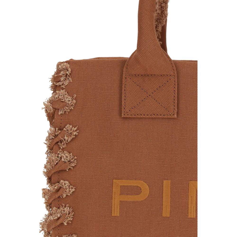 PINKO Brown Cotton Shoulder Bag - Zachava