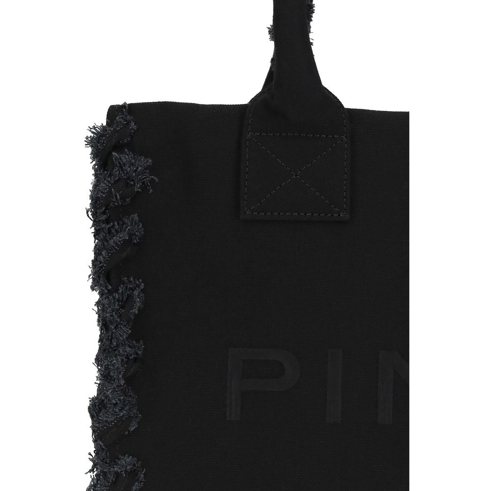 PINKO Black Cotton Shoulder Bag - Zachava