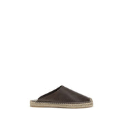 Brunello Cucinelli Brown Calf Leather Bos Taurus Mules - Zachava